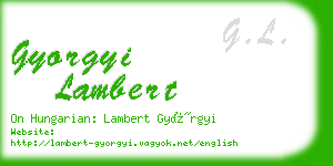 gyorgyi lambert business card